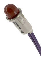VCC / VISUAL COMMUNICATIONS COMPANY 1090A1-28V Incandescent Lamp, Wire Leaded, 12.7 mm, 40 mA, 28 V, Round, 1090