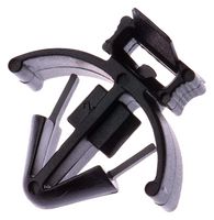 PANDUIT PWMHH12-M300 Cable Tie Mount, Push Barb, 13 mm, Black, Nylon 6.6 (Polyamide 6.6), 32.5 mm, 25 mm