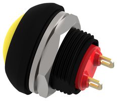 TE CONNECTIVITY - ALCOSWITCH PB7B2RS5M1CAL00 Industrial Pushbutton Switch, Subminiature, PB7 Series, 13.6 mm, SPST-NC, On-(Off), Round Domed
