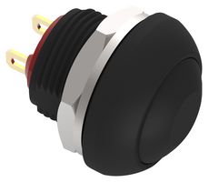 TE CONNECTIVITY - ALCOSWITCH PB7B2FM2M1CAL00 Industrial Pushbutton Switch, Subminiature, PB7 Series, 13.6 mm, SPST-NC, On-(Off), Flat, Black