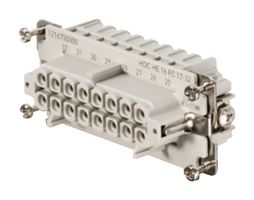 WEIDMULLER HDC HE 16 FC 17-32 Heavy Duty Connector, Stacked, RockStar HE, Insert, 32+PE Contacts, 10, Receptacle