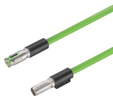 WEIDMULLER HDC XX5E01 MFSXXXX-0050 Circular Cable Assembly, Cat5e, M12 Circular Plug to M12 Circular Receptacle, 4 Ways, 19.7 "