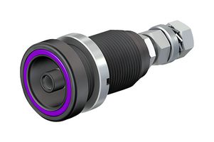 STAUBLI 14.0034-26 Banana Test Connector, Jack, Panel Mount, 80 A, 600 V, Silver Plated Contacts, Violet