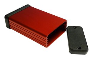 HAMMOND 1455C802RD. Metal Enclosure, w/ Plastic End Panel, Small, Extruded Aluminium, 23 mm, 54 mm, 80 mm, IP54