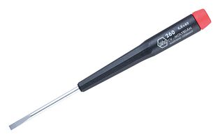 WIHA 26012 Screwdriver, Slotted, Precision, 1.2 mm Tip, 40 mm Blade, 120 mm Overall