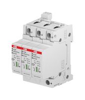 ABB - SOULE OVR T2 3L 80-275S P TS QS Surge Protector, 3 Pole, Mains Surge Protector, 3 Pole, Type 2, 80 kA, 275 VAC, DIN Rail