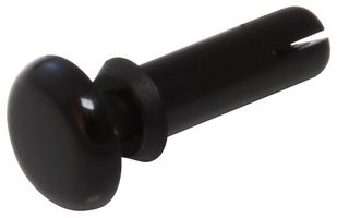 ESSENTRA COMPONENTS SR 2040 B Rivet, Snap, Black, Nylon, 2.2 mm Hole Dia, 2.1 mm - 2.8 mm Grip, 4.2 mm Dia, 1.2 mm Depth