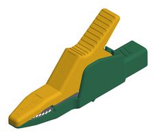 HIRSCHMANN TEST AND MEASUREMENT 972405188 Crocodile Clip, 30mm, Green / Yellow, 32A