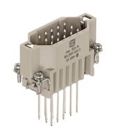 HARTING 09210152601 Heavy Duty Connector, Han D, Insert, 15 Contacts, 10A, Plug, Wire Wrap Pin