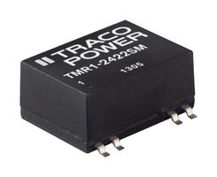TRACO POWER TMR1-0513SM Isolated Surface Mount DC/DC Converter, ITE, 2:1, 1 W, 1 Output, 15 V