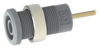 MULTICOMP PRO 72-14196 Banana Test Connector, Jack, Panel Mount, 36 A, 1 kV, Gold Plated Contacts, Grey