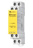 FINDER 7S.23.9.024.0210 Safety Relay, 24 VDC, DPST-NO, SPST-NC, 7S Series, DIN Rail, 10 A, Screw
