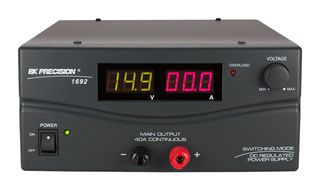 B&K PRECISION BK1692 Bench Power Supply, Switching Digital DC, Adjustable, Fixed, 1 Output, 3 V, 15 V, 40 A