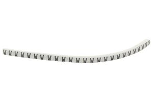 HELLERMANNTYTON 901-11096 HGBC2-5WH W Wire Marker, Helagrip, Slide On, Chevron Cut, Pre Printed, W, Black, White, 3.5mm, 5 mm