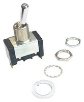 NIDEC COMPONENTS ET115C12-Z Toggle Switch, Off-(On), SPST, Non Illuminated, ET Series, Panel Mount, 15 A