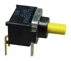 NIDEC COMPONENTS FP1F-5M-Z Pushbutton Switch, FP Series, SPDT, On-(On), Plunger for Cap, Yellow