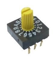 NIDEC COMPONENTS SD-1110 Rotary Coded Switch, SD-1000 Series, Through Hole, 16 Position, 5 VDC, BCH, 100 mA