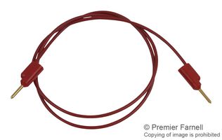 POMONA P-24-2 Pin Tip Test Lead, 24 ", 610 mm, Red, 5 A, 3 kV, P Series