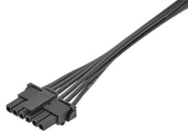 MOLEX 145132-0610 Cable Assembly, Micro-Fit TPA Receptacle to Micro-Fit TPA Receptacle, 6 Ways, 3 mm, 1 Row, 1 m