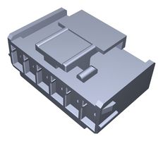 MOLEX 51163-0600 Connector Housing, Natural, Mini-Lock 51163 Series, Receptacle, 6 Ways, 2.5 mm