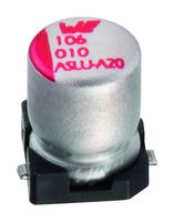 WURTH ELEKTRONIK 865090468011 SMD Aluminium Electrolytic Capacitor, Radial Can - SMD, 4.7 µF, 25 V, 2000 hours @ 85°C, Polar
