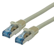 ROLINE 21.15.2807 Ethernet Cable, Cat6a, RJ45 Plug to RJ45 Plug, SFTP (Screened Foiled Twisted Pair), Grey, 10 m
