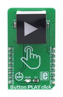 MIKROELEKTRONIKA MIKROE-3327 Add-On Board, Button Play Click Board, Capacitive Touch Sensor, MikroBUS