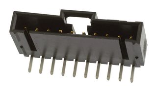 MOLEX 70553-0044 Pin Header, Wire-to-Board, 2.54 mm, 1 Rows, 10 Contacts, Through Hole Right Angle