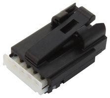MOLEX 31072-1010 Connector Housing, Black, White, H-DAC 64 31072 Series, Receptacle, 5 Ways, 2.54 mm