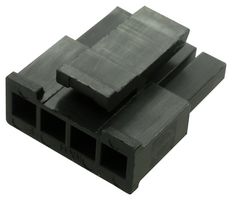 MOLEX 43645-0400 Connector Housing, Black, Micro-Fit 3.0 43645 Series, Receptacle, 4 Ways, 3 mm