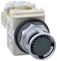 SCHNEIDER ELECTRIC 9001K3L38LGGH13 Industrial Pushbutton Switch, Harmony 9001K Series, 30 mm, SPDT, Momentary, Round, Green