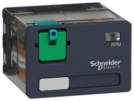 SCHNEIDER ELECTRIC RPM41BD Power Relay, 4PDT, 24 VDC, 15 A, Harmony RPM Series, Socket