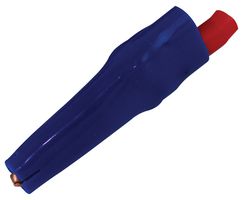 MUELLER ELECTRIC BU-63C-6. Alligator Clip, Insulated, 10A, Blue, Steel, Nickel Plated