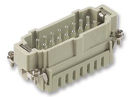 HARTING 09 33 016 2616 Heavy Duty Connector, 16+PE Signal, Han ES, Insert, 17 Contacts, 16B, Plug, Screw Pin