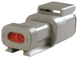 TE CONNECTIVITY - DEUTSCH DTM04-2P-E003 Automotive Connector Housing, DTM Series, Receptacle, 2 Ways, AMP DTM Series Size 20 Pin Contacts