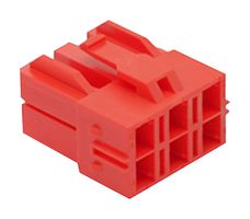 MOLEX 151049-2609 Connector Housing, Red, CP-6.5 151049 Series, Receptacle, 6 Ways, 6.5 mm