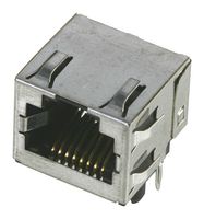 MOLEX 43860-0006 Modular Connector, Modular Jack, 1 x 1 (Port), 6P4C, Cat3, Panel Mount, Through Hole Mount