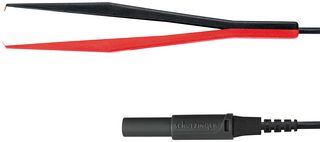 SCHUTZINGER KML 7848 AU / PZ / 150 / SW Test Patch Lead, 4mm Banana Plug, Shrouded, SMD Test Tweezer, 5 ft, 1.5 m, Black, 1 A