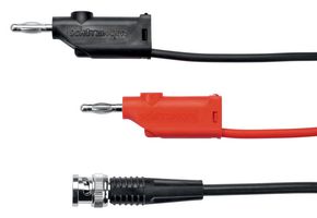 SCHUTZINGER KO 89-58 / 200 / SW BNC Breakout, BNC Plug, 4mm Stackable Banana Plugs x 2, 6.6 ft, 2 m, Black
