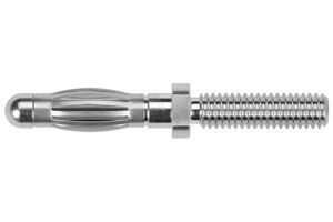 SCHUTZINGER FK 1211 NI Banana Test Connector, Plug, Panel Mount, 32 A, 70 VDC, Nickel Plated Contacts