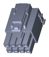 MOLEX 172258-3108 Connector Housing, Black, Ultra-Fit 172258 Series, Receptacle, 8 Ways, 3.5 mm