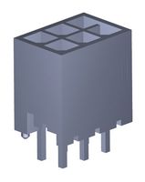 MOLEX 206832-0601 Pin Header, Wire-to-Board, 3 mm, 2 Rows, 6 Contacts, Through Hole Straight