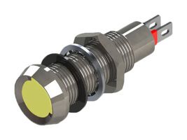 MARL 508-521-23 LED Panel Mount Indicator, Yellow, 28 VDC, 8.1 mm, 20 mA, 16 cd, IP67