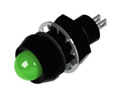 MARL 651-114-23 LED Panel Mount Indicator, Green, 28 VDC, 12.7 mm, 20 mA, 60 mcd, IP67