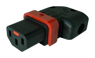 TE CONNECTIVITY - SCHAFFNER IL13P-R-SE-H05-3100-200 Mains Power Cord, Female Plug, Right Angle, IEC 320 C13 to Free End, 2 m, 10 A, 250 VAC, Black