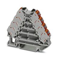PHOENIX CONTACT 3270246 DIN Rail Mount Terminal Block, 16 Ways, 26 AWG, 14 AWG, 1.5 mm², Push In, 17.5 A