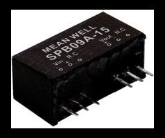 MEAN WELL SPB09B-12 Isolated Through Hole DC/DC Converter, SIP, 2:1, 9 W, 1 Output, 12 V