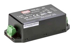 MEAN WELL IRM-60-5ST AC/DC Enclosed Power Supply (PSU), ITE, 1 Outputs, 50 W, 5 VDC, 10 A