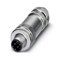 PHOENIX CONTACT 1521261 Sensor Connector, M12, Screw Pin, Straight Cable Mount