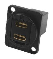 CLIFF ELECTRONIC COMPONENTS CP30212M3B USB Adapter, M3 Hole, 2 Port, USB Type C Receptacle, USB Type C Plug, FT